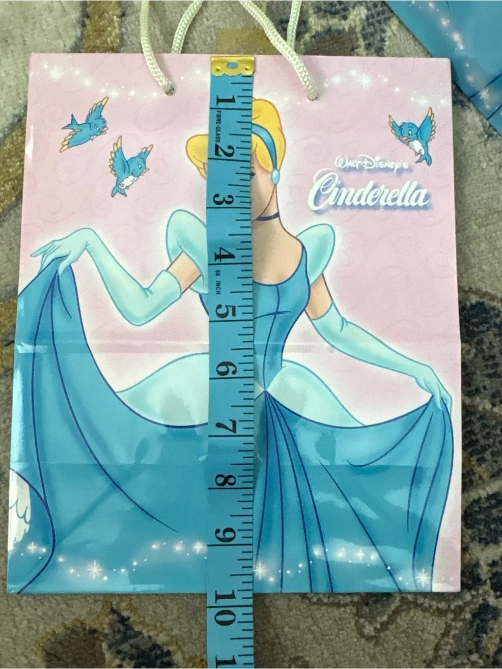 Set Of 2 Hallmark Walt Disney Cinderella Gift Bag - Lavender & White